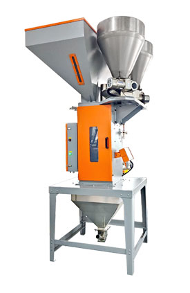 Gravimetric dosing system with integrated stainless steel feeding
